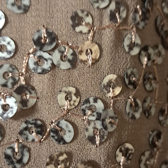 Semi-sheer sequined top - Picture 10 of 14